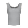 thumbnail image 6 of XuJwPNcy Womens Tank Tops Lace Camisole Shirts Slim Ribbed Knit Summer Tees Square Neck Sleeveless Tops, 6 of 6