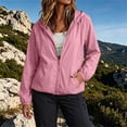 thumbnail image 5 of NominalSnug Womens Windbreaker Jacket Lightweight Full Zip up Long Sleeve Hooded Jacket with Pockets, 5 of 8
