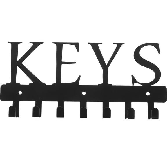 Iron Wall Key Hook Rack Coat and Hat Storage (black) 1pc Hooks
