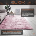 thumbnail image 2 of Alfombra De Sala Suave Decorativa Tapete Cuarto Afelpada 160x120 Cm Poliéster Antideslizante Blick Color Rosa, 2 of 6