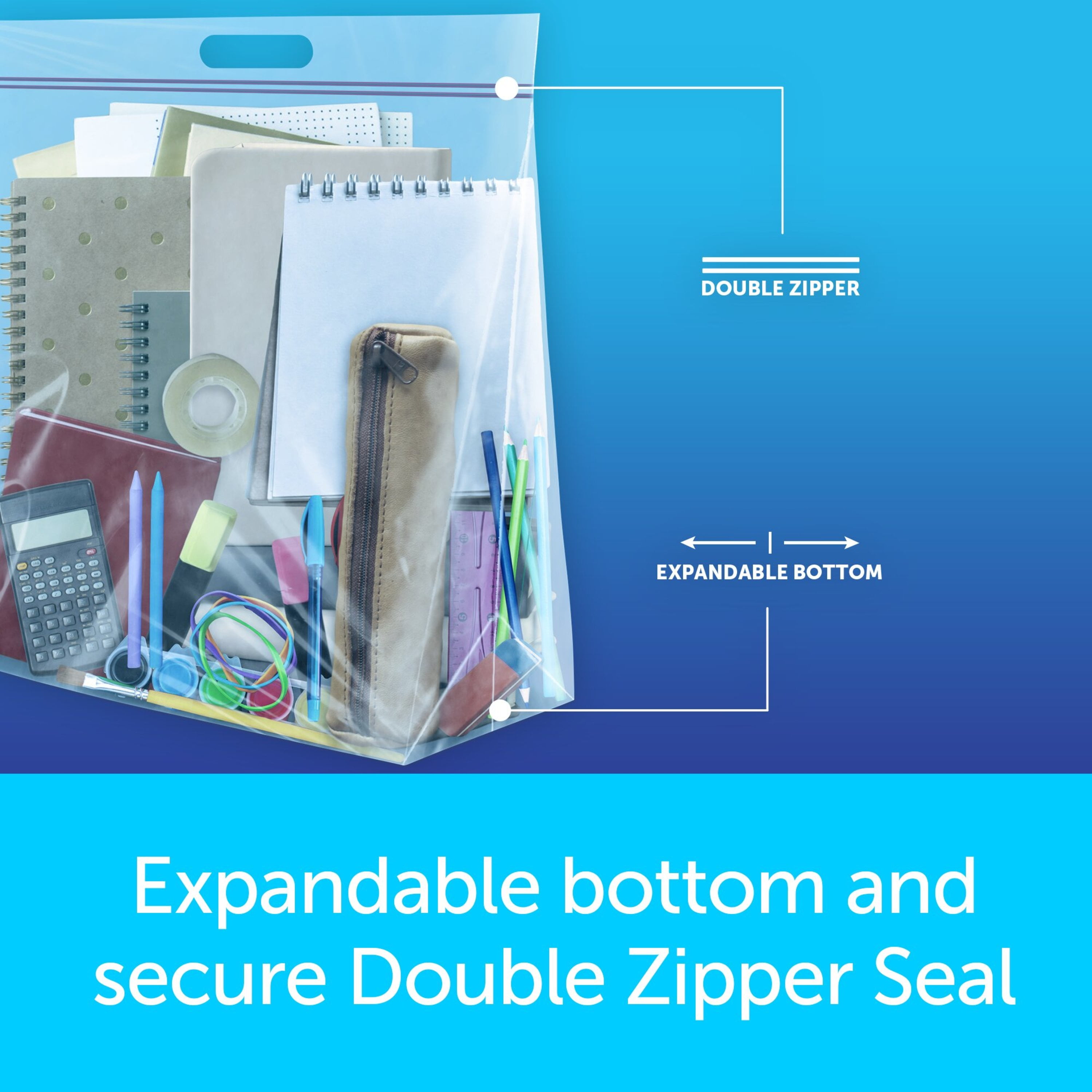 Ziploc® Big Bags, Jumbo, Secure Double Zipper, 3 ct, Expandable Bottom,  Heavy-Duty Plastic, Built-In Handles, Flexible Shape to Fit Where Storage  Boxes Can't 