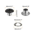 thumbnail image 2 of Uxcell 300set Grommets Kit Metal Eyelets 4mm 1/6" Hole Tiny Grommet for Shoes Clothes Belt Tag DIY Project, Matte Black, 2 of 6