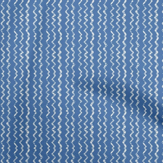 oneOone Cotton Cambric Medium Blue Fabric Asian Batik Floral Sewing Material Print Fabric By The Yard 56 Inch Wide