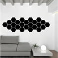 thumbnail image 4 of Irfora Láminas de espejo hexagonales reflectantes flexibles Azulejos de espejo autoadhesivos Pegatinas de espejo sin vidrio para decoración del hogar Uso diario Sala de estar Encimera de baño Irfora Pegatina de pared, 4 of 5