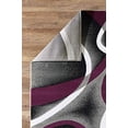 thumbnail image 4 of Glory Rugs Modern Area Rug 4x6 Purple Swirls Carpet Bedroom Living Room Contemporary Dining Accent Sevilla Collection 4816A (Grey Purple), 4 of 4