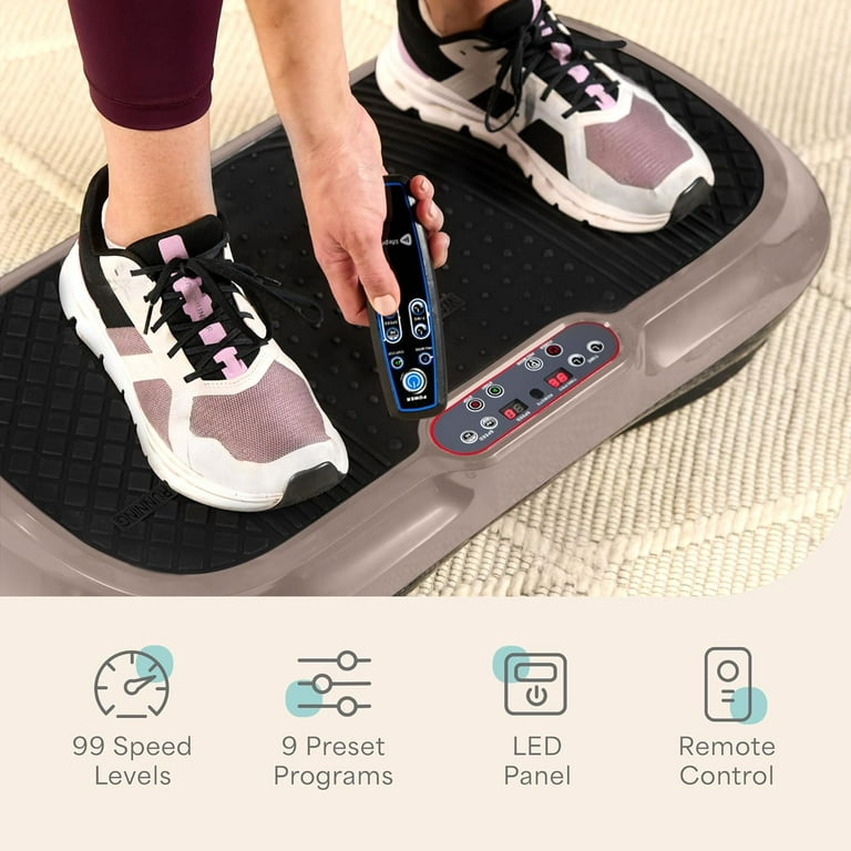Lifepro Waver Vibration Plate Exercise Machine Full Body Vibrating Plate for Lymphatic Drainage, Muscle Toning & Fat Loss Includes Loop Bands, Remote & 99 Speed Settings - Brown - Walmart.com Lifepro Waver Vibration Plate Exercise Machine Full Body Vibrating Plate for Lymphatic Drainage, Muscle Toning & Fat Loss Includes Loop Bands, Remote & 99 Speed Settings - Brown - Walmart.com