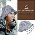 thumbnail image 5 of Houderco Retro Knit Hat Blue Purple Warm Cap 1Pcs 12.2x9in, 5 of 6
