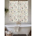 thumbnail image 4 of Middle Century Living Room Curtains 2 Panel, Geometric Modern Abstract Vintage Cafe Window Treatment, Extra Long Farmhouse Bedroom Bathroom Kitchen Curtains Drapes 104"x72", 4 of 6