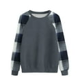 thumbnail image 3 of Craaazy Sweatshirt For Women Crew Neck Long Sleeve Casual Print Loose Tops Gifts For Women, 3 of 3