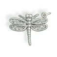 thumbnail image 1 of Sterling Silver 16" 1mm Box Chain Ornately Decorated Winged Dragonfly 3D Insect Pendant Necklace, 1 of 2