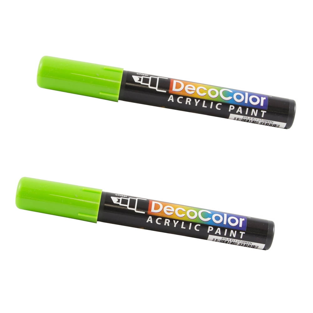 JAM Chisel Tip Acrylic Paint Markers, 2/Pack, Light Green
