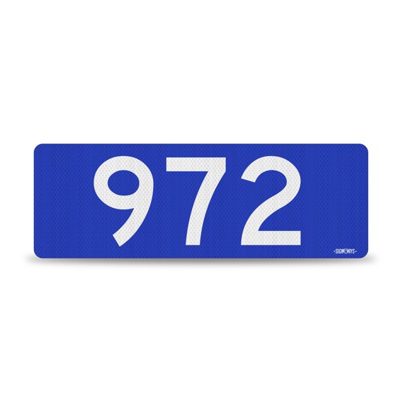 Señal reflectante para dirección 911, Interstate SignWays, 46 x 15 cm