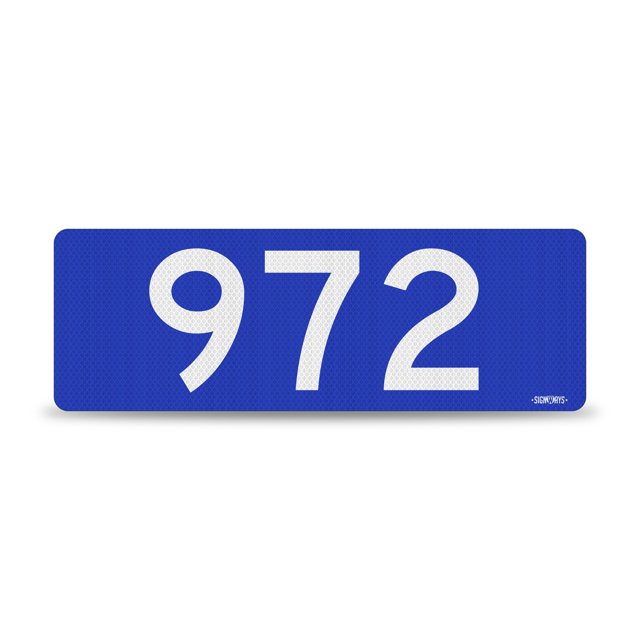 Señal reflectante para dirección 911, Interstate SignWays, 46 x 15 cm