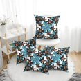 4 Packs Decorative Throw Pillow Covers, Dark Brown Lilies Flowers