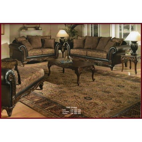 3-Piece Dark Cherry Coffee & End Table Set - Traditional Living Room Style with Ornate Claw Feet