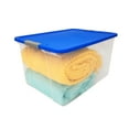 thumbnail image 2 of Homz 64 Qt Secure Latch Large Clear Stackable Storage Container w/ Lid (2 Pack), 2 of 8