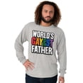 thumbnail image 3 of Worlds Gayest Father Queer Parent Men's Long Sleeve Tee T Shirt Brisco Brands L, 3 of 6