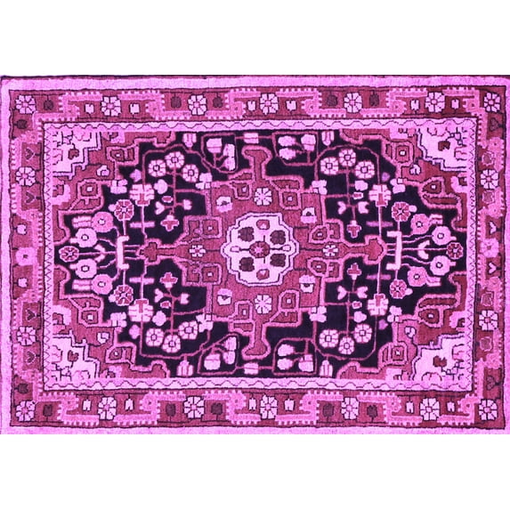 Ahgly Company Indoor Rectangle Persian Purple Traditional Area Rugs, 7' x 10'