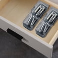 thumbnail image 3 of RXIRUCGD Drawer Organizer Tray Flatware Holder, Household Kitchen Drawer Storage Box Retractable Partition Tableware Storage Box Desktop Clear Plastic Dividers For Utensils Tableware And More, 3 of 9