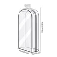 thumbnail image 3 of Bolsa de almacenamiento de ropa plegable con ventanas transparentes para viajes y organización de armario, plástico, blanco, 3 of 6