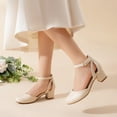 thumbnail image 5 of DREAM PAIRS Girls Dress Shoes Closed Toe High Heels Ankle Strap Toddler Little Big Kid Wedding Flower Party Pump, 5 of 6