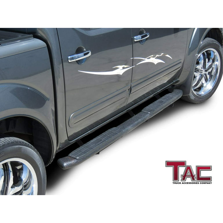 TAC Steps Running Compatible with 2005-2023 Nissan Frontier Crew Cab Truck Pickup 4.25" Texture Black Side Bars Nerf Bars Off Road Accessories (2pcs) - Walmart.com