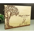 thumbnail image 2 of Tree Wedding Guest Book With Deer Wooden Personalized Name And Date Photo Albums Custom Scrapbook, 2 of 2