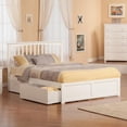 thumbnail image 1 of Leo & Lacey Lit Plateforme en Bois Mission Très Grand avec Tiroirs de Rangement, Blanc, 1 of 3