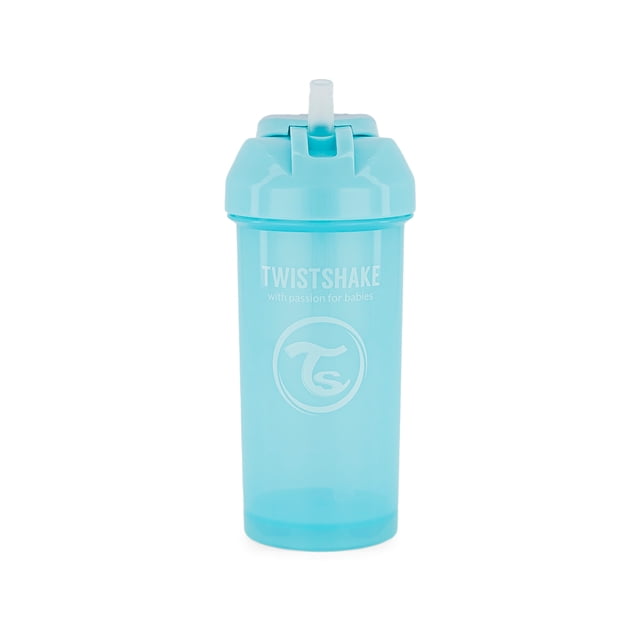 Vaso con Popote Twistshake 360 ml a Prueba de Derrames Libre de BPA Azul