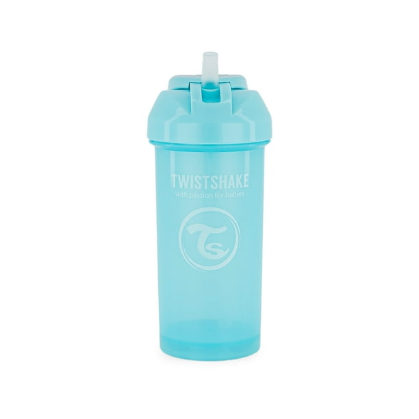 Vaso con Popote Twistshake 360 ml a Prueba de Derrames Libre de BPA Azul
