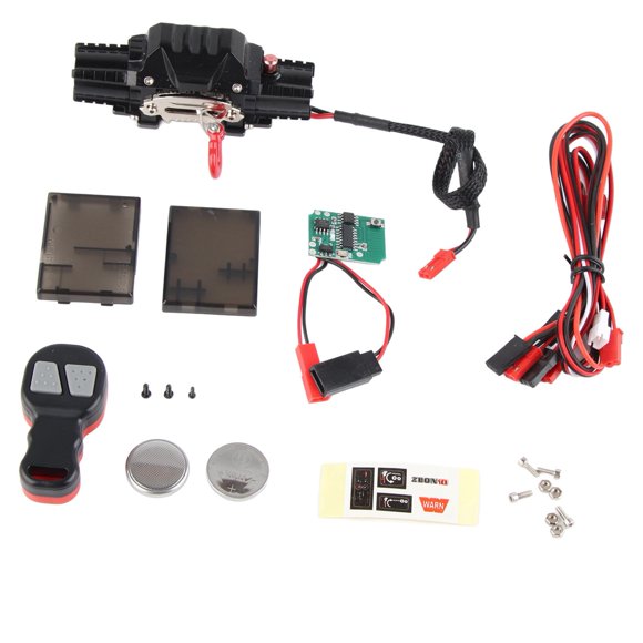Receptor de controlador de cabrestante simulado de motor doble automático de metal RC compatible con el tipo de automóvil TRAXXAS