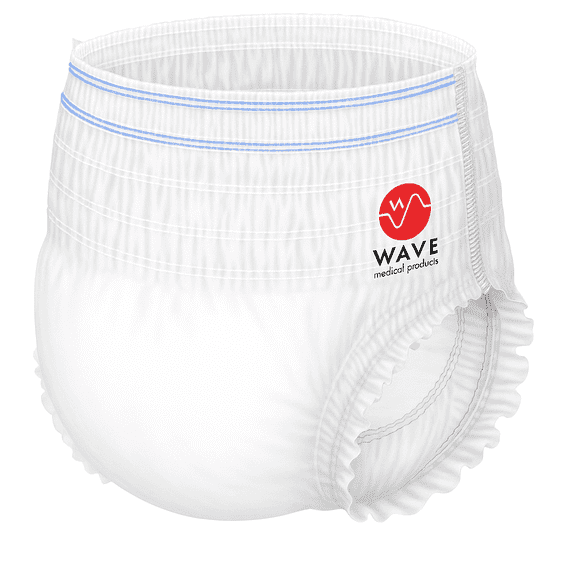 Wave Medical Ultra Absorbent Adult Pull-Ups, Medium Size, 20-Count Disposable Incontinence Underwear with Odor Control