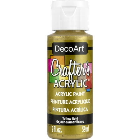 UPC: 0766218065124 | DecoArt Crafter s Acrylic Paint 2 oz. Yellow Gold