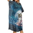 thumbnail image 2 of DISNIMO Galaxy Wolf Print Womens Kimono Swimsuit Coverups Cherry Blossom Print Cardigan Casual Loose Swimwear Cover Up Summer Half Sleeve Bikini Coverup, 2 of 6