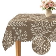 thumbnail image 3 of Brown Botanical Print Rectangle Tablecloth,60x70 Inch,Waterproof Wrinkle‑Resistant Table Cover for Dining Room Home Decor, 3 of 7