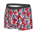 thumbnail image 2 of Kll Palm Tree Pattern On Red Men'S Cotton Boxer Briefs Underwear-Small, 2 of 9