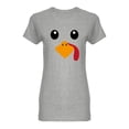thumbnail image 2 of Turkey Face Women's Shaped T-shirt, 2 of 4