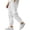 White #028, variant on Mens Cotton Linen Pants Casual Elastic Waist Drawstring Yoga Joggers Summer Vacation Beach Pants Tapered Trousers, L