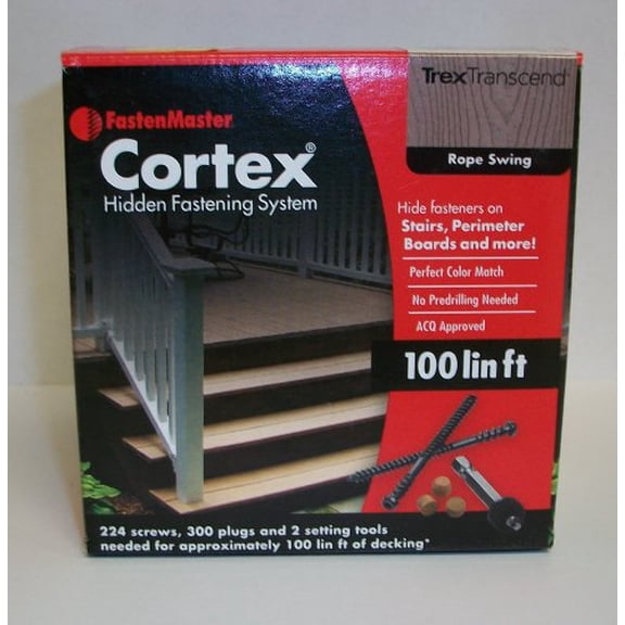 Fastenmaster 5917497 Cortex 2.75 in. Torx TTAP Star Head Rope Swing Stainless Steel Hidden Deck Fastener - 224 Per Box