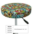 thumbnail image 2 of Goofa Color Summer Printed Stool Covers Round, Waterproof Round Bar Stool Covers Anti-Slip Round Bar Stool Seat Cover with Elastic Bands Durable -12 inch, 2 of 7