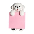 thumbnail image 2 of HonestMatter Sticky Note Holder, Cute Dog Shaped Post It Dispenser for Desk, Resin Memo Stand Pop Up Note Organizer, Kawaii Office Desk Accessories, White, 1 Pack, 2 of 5
