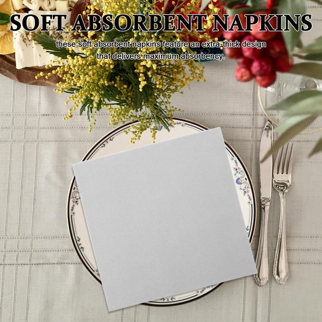 unbranded 25Ud Toallas Desechables Gris Con Textura De Para Fiesta Y Elegantes