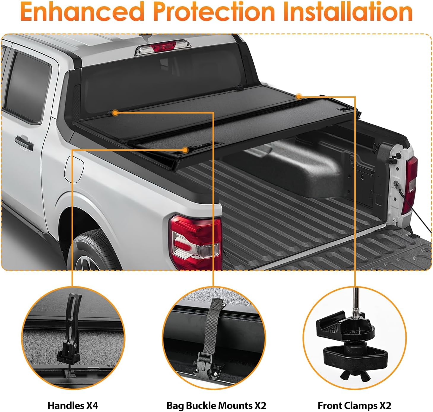 Nilight Hard Tri-fold Truck Bed Tonneau Cover Compatible with Toyota Tundra 2022 2023 2024-5.6ft