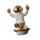 thumbnail image 5 of Figura de cosmonauta de porcelana, adorno de mesa, figura decorativa multiusos 12 x 10 x 16 cm, 5 of 9