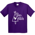 thumbnail image 3 of Inktastic Buon Natale Christmas Tree with Heart and Star Youth T-Shirt, 3 of 5