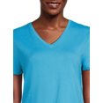 thumbnail image 5 of RealSize Women's V-Neck Tee with Short Sleeves, Sizes XS-3XL, 5 of 6