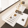 thumbnail image 3 of Nvzi Estante de almacenamiento para lavabo de inodoro, sin perforaciones, para baño, para lavabo, grifo, espejo (gris oscuro), 3 of 5