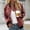 007 Multicolor, variant on Hvot&aat Bomber Jacket Women Sequin Print Long Sleeve Open Front Zipper Cardigan Casual Vintage Baseball Jacket