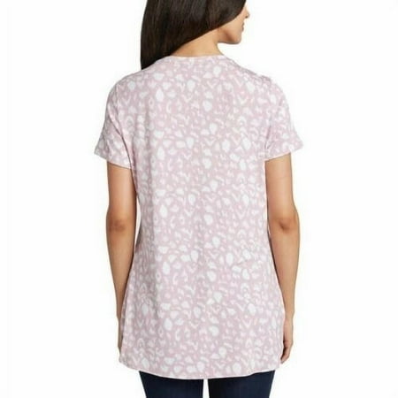 Ellen Tracy Women's Tunic Top, Blush Leopard Medium