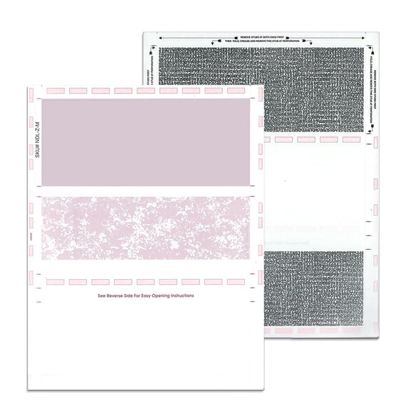 NextDayLabels - 8-1/2" x 11" Z Fold Pressure Seal Self Mailer Checks (Maroon-250)